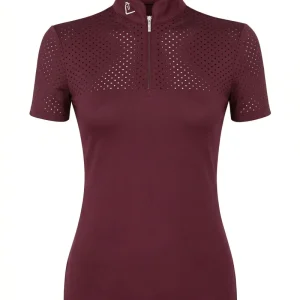 Funktionsshirt Star Gold Young Riders Kurzarm perforiert - Burgundy