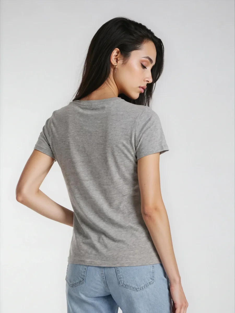 Charles Lindgren® – Damen T-Shirt „Charles and the Pioneer“ Grey Melange – Bild 3
