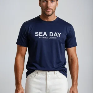 Charles Lindgren® – Herren T-Shirt „Sea Day“ in Navy